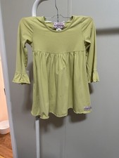 Ruffle Girl Lime Green Ruffle Dress with 3/4 Sleeves with Ruffles girls size 6