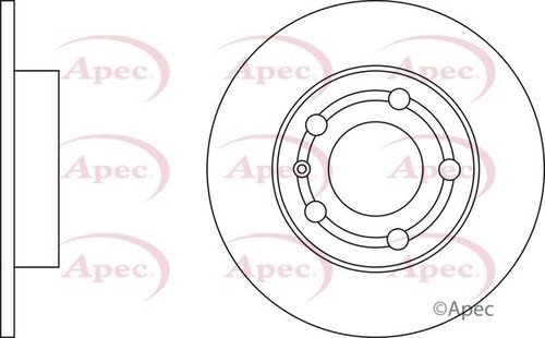 DISCS AND PADS KIT REAR APEC RED FOR VW GOLF 2 L 1999-2006 - Picture 2 of 6