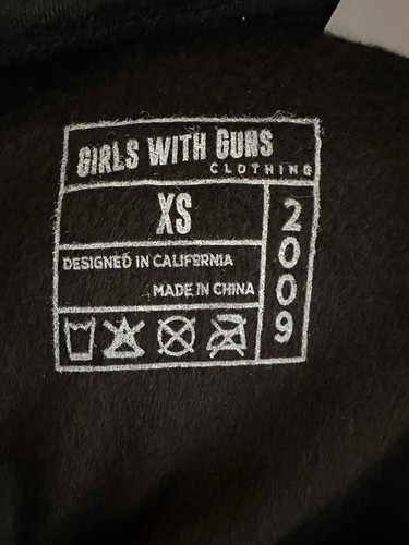 Girls With Guns Hoodie schwarz Logo Damen XS - Bild 5 von 5