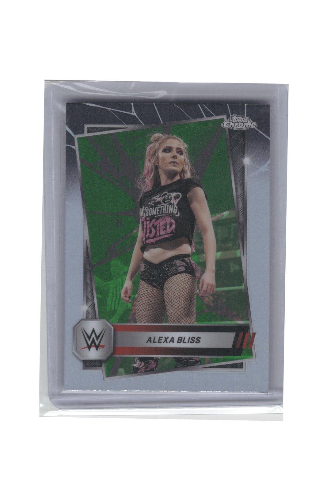 2025 Topps Chrome WWE #107 Alexa Bliss Neon Green & Black Refractor B7R1C84