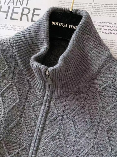 Brunello Cucinelli Men's Minimalist Casual Zipper Long-Sleeve Knit Jacket Gray - Picture 3 of 8