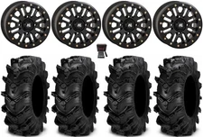 High Lifter HL23 Bdlk 14" Wheels Bk 27" Cryptid Tires Kawasaki Teryx Mule