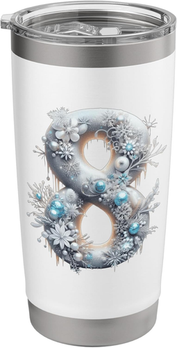 Snowy Eight Winter Wonderland Design Edelstahl Thermobecher - Bild 1 von 7