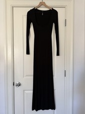 Black Skims Ribbed Maxi Dress Size Small