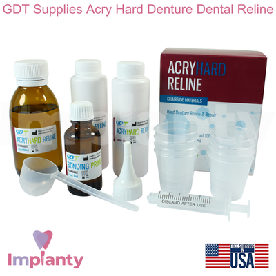#ad GDT AcryHard Denture Reline and Repair Kit Acrylic Rebase Chairside Pink $49.29