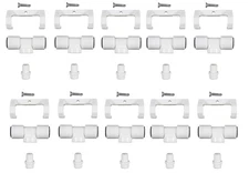 Misting Nozzle Tee Assembly 3/8" Push-in with Poly Filter 1GPH 10 Pack