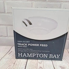Hampton Bay Track Lighting Linear Floating Power Feed Connector 2400W White