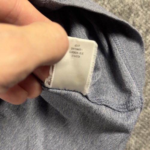 UNTUCKit Shirt Mens Large Gray Blue Performance Athletic Crewneck Short Sleeve - Picture 4 of 7