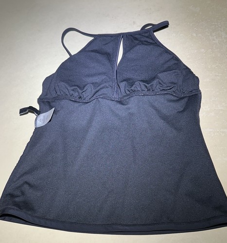 Ellen Tracy Womens Blk Iankini Swim Top Sz 10 Pre-owned - Picture 10 of 11