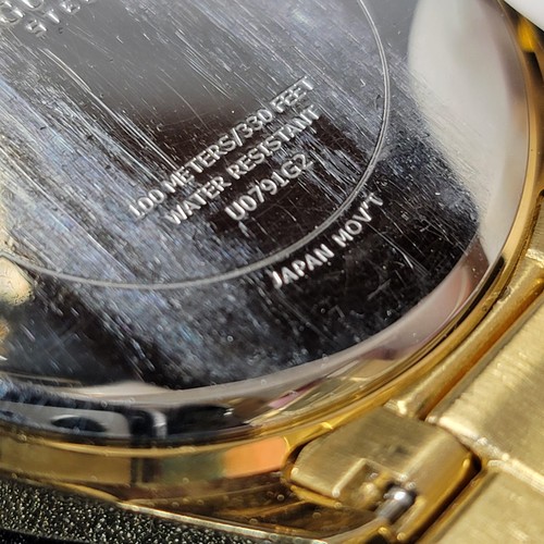 Guess Watch Mens Gold Tone Steel 44mm Day Date Roman Japan Movement U0791G2 - Picture 8 of 14