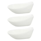 3pcs Ceramic Spoon Rest Kitchen Spoon Holder Restaurant Ceramic Scoop Holders