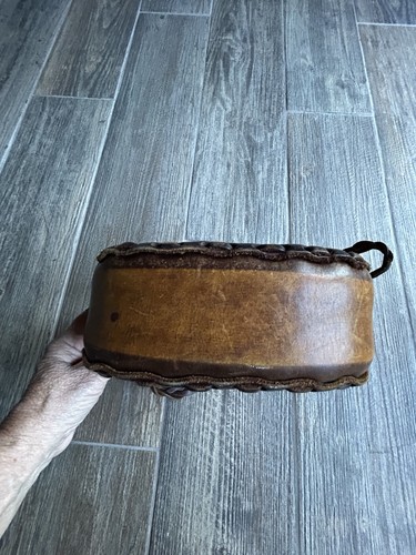 1970er Vintage mexikanische Blumenmotiv handbesetzte Leder Schultertasche - Bild 7 von 7