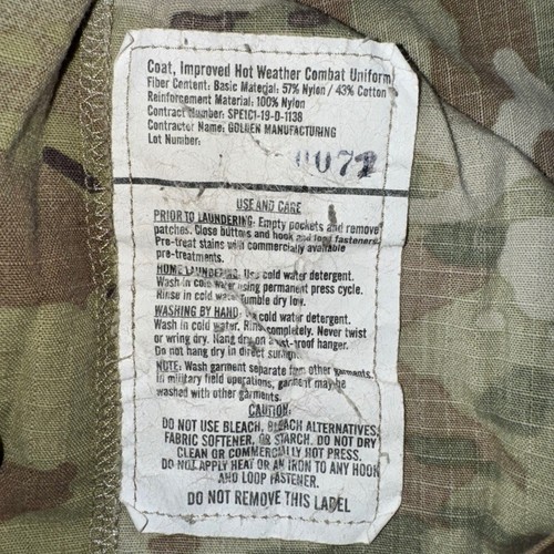 Camicia uniforme da combattimento US Army migliorata clima caldo media lunga mimetica - Foto 8 di 8