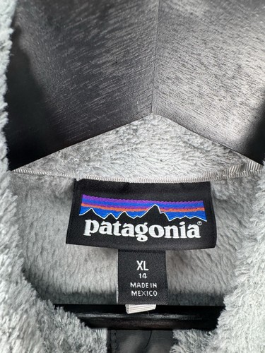 Patagonia Re Tool Sweater Sweatshirt Youth Kids Size XL 14 Gray Fleece Snap - Picture 3 of 13