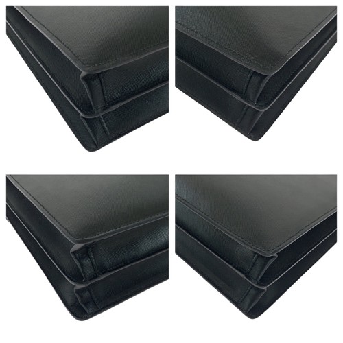 Borsa a mano PRADA Safiano logo business nero argento pelle hardware - Foto 3 di 10
