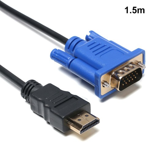 HDMI-Compatible To VGA Converter Male to Male AV Adapter Cord For PC HDTV - Afbeelding 11 van 12