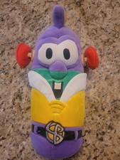 Rare VTG Fisher Price Veggie Tales 2000 Larry Boy Cucumber Reversible Plush