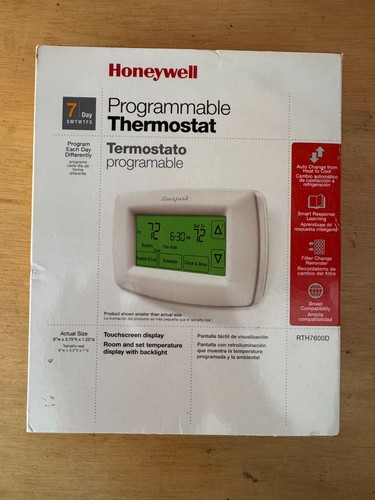 Honeywell Home RTH7600D 7-Day Programmable Touchscreen Thermostat