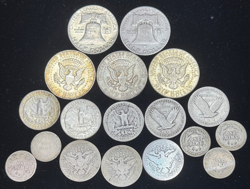 Gemischtes Lot - 5 $ FV enthält alle gezeigten Artikel: Kennedy, Franklin & Quarter - Bild 2 von 2
