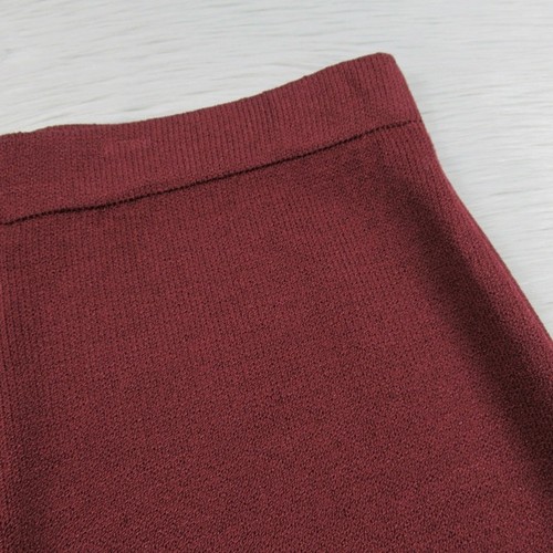 ST. JOHN Santana Knit Burgundy Wide Leg Knit Pants Women's Size 10 - Picture 7 of 10