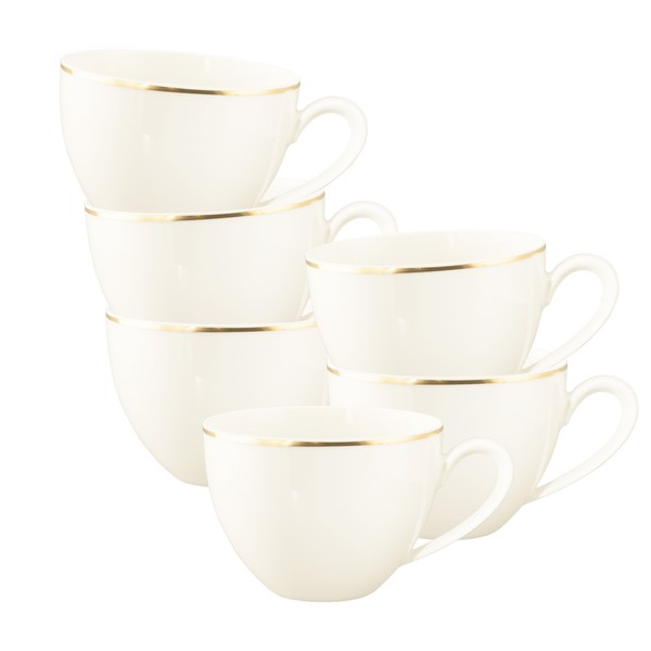 Seltmann Weiden Savona Milchkaffeetasse 340 Ml Goldlinie 6Er Set Aus Porzellan-image