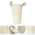 2 Pieces Rustikal Blumeneimer Topf Eisenblumenhalter Eisenblumenpot