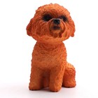 1pc Mini Poodle Figure Realistic Solid Adorable Pet Dog Model Toy Craft Desktop