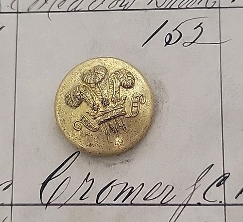 Antiker Prince of Wales Federn Knopf Firmin & Sons London Livery Messing - Bild 12 von 13