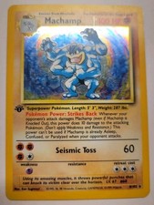 Machamp Holo 8/102 1st Edition Pokemon TCG Nintendo
