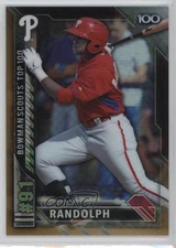 2016 Bowman Scouts' Top 100 Gold Refractor 27/50 Cornelius Randolph #BTP-91 j2c