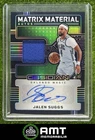Jalen Suggs Jersey Auto 2023-24 Panini Obsidian 39/49 Matrix Material Magic