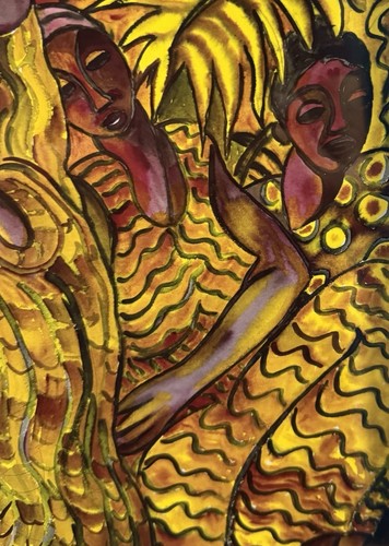 SIGNED GARÍFUNA WOMEN Art Print VIRGINIA CASTILLO Ltd Ed FRAMED Honduras EUC - Picture 3 of 15
