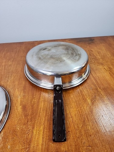 Cacerola para saltear vintage West Bend Continental de acero inoxidable 10,5" con tapa EE. UU. - Imagen 8 de 14