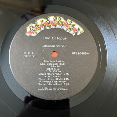 Jefferson Starship – Red Octopus - 1975 Grunt BFL1-0999 Vinyl Record LP EX - Picture 4 of 8