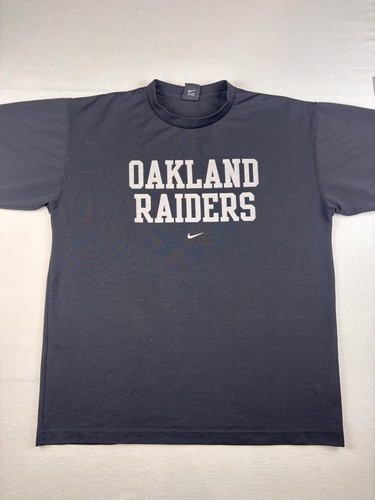 Vintage Nike Oakland Raiders Shirt Mens Size Large Black Mesh NFL Football 90s