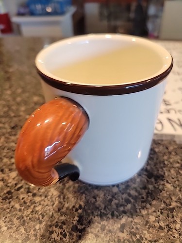 DAD MUG ESD Japan Vintage Barber Shop Mustache Pipe Shape Handle - Picture 4 of 6