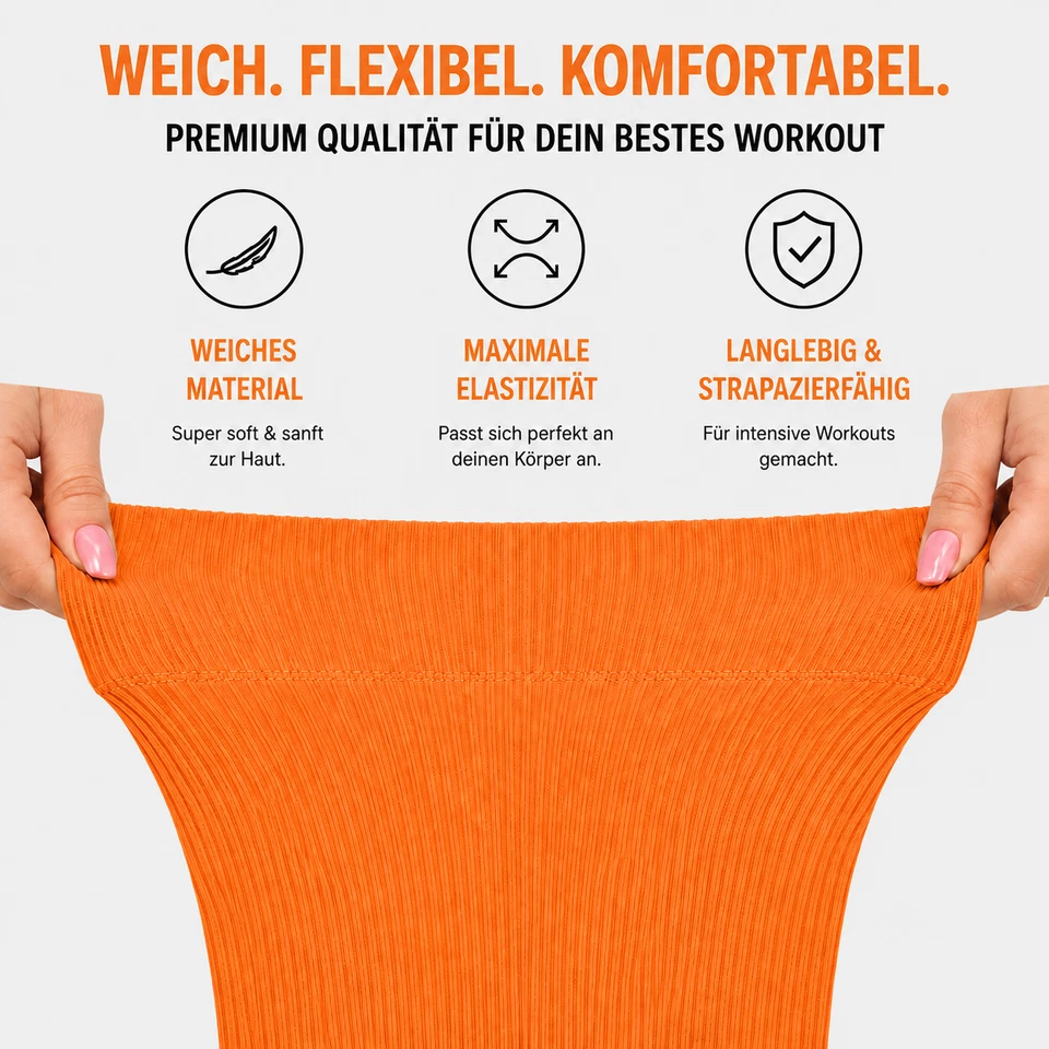Sport Leggings Damen High Waist Seamless Fitness Yoga Blickdicht Push Up YAKWARY - Bild 4 von 4
