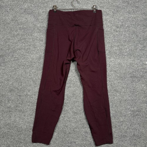 Nuovo collant donna Patagonia taglia large 7/8 Stash ossidiana prugna marrone abbigliamento attivo - Foto 3 di 9