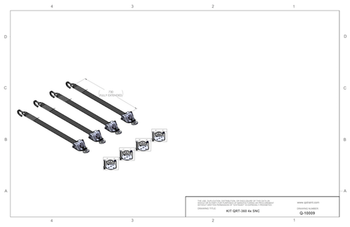 Q'Straint 4 QRT-360 Retraktoren Kit mit Slide 'N Click Beschlägen | Q-10009 - Bild 6 von 6