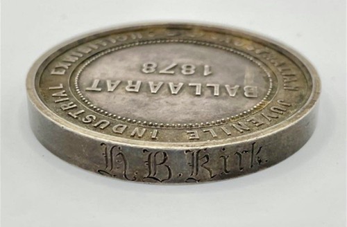 AUSTRALIA 1878 Australian Juvenile Industrial Exhibition Ballaarat/Silver 68g - Bild 4 von 21