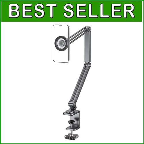Durable Gooseneck Phone Stand with Anti-Shake Base - Perfect for Any Angle