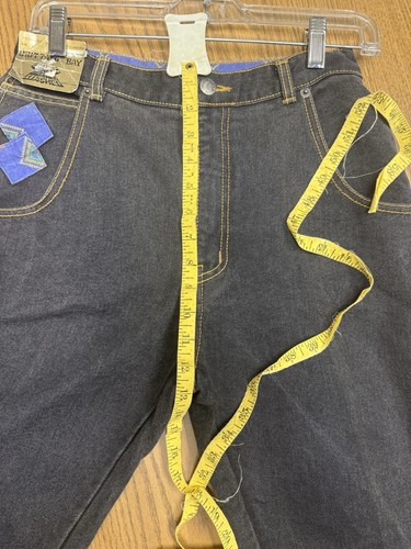 Vintage Años 90 BRITTANO BAY Negro Denim Mamá Tiro Alto Talla 11 W Etiqueta INCREÍBLE - Imagen 5 de 8