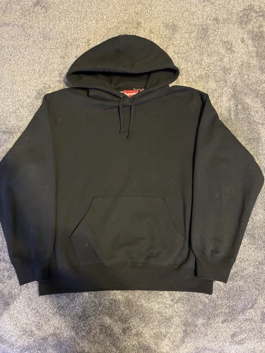 Sweat à capuche Supreme satin appliqué taille M noir FW 24 neuf authentique
