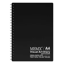 Poly Cover Sketch Book, 8.5”X11.5” 100 Pages (110gsm), Spiral Bound Artist Sk...