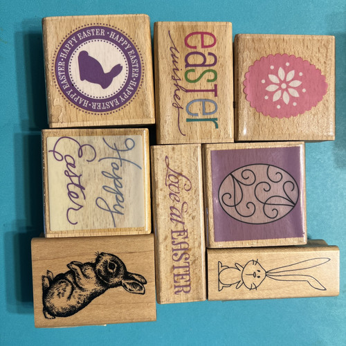 Studio G Hampton Kunst Inkadinkado Osterei Hase rot Stempel neu & gebraucht, in einwandfreiem Zustand - Bild 1 von 3