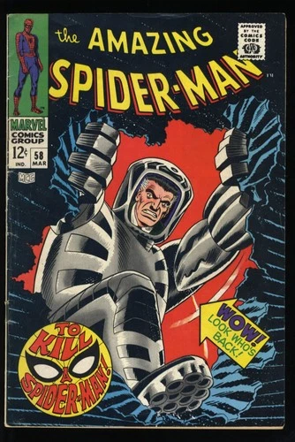 Amazing Spider-Man #58 VG+ 4.5 2nd Appearance Spider Slayer! Marvel 1968
