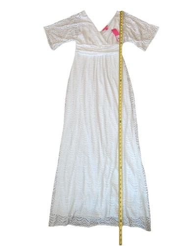 Nuevo con etiquetas Maxi Vestido Lilly Pulitzer Resort Blanco Encaje Forrado Talla M Boda Playa $258 - Imagen 10 de 12