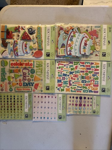 K&Company Sticker Medley BIRTHDAY Dimensional Sticker Pack - Picture 1 of 2