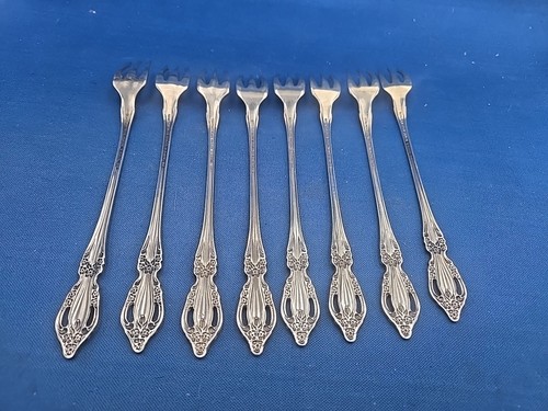 Lote de 8 tenedores de cóctel de acero inoxidable Oneida RAPHAEL 6" - Imagen 4 de 5