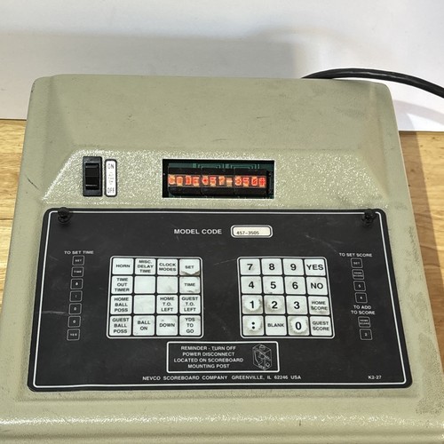 Nevco Football Scoreboard Controller Operator MPC-4 MPC4 457-3505 READ! - Picture 6 of 15